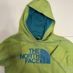 The North Face Pullover Hoodie Logo Lime Green Sweatshirt Jacket Women's Size XS